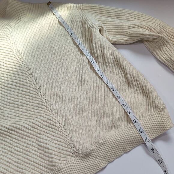 Marine Layer Sweater Womens Medium Ivory Skylar Turtleneck Classic Preppy - Picture 9 of 9
